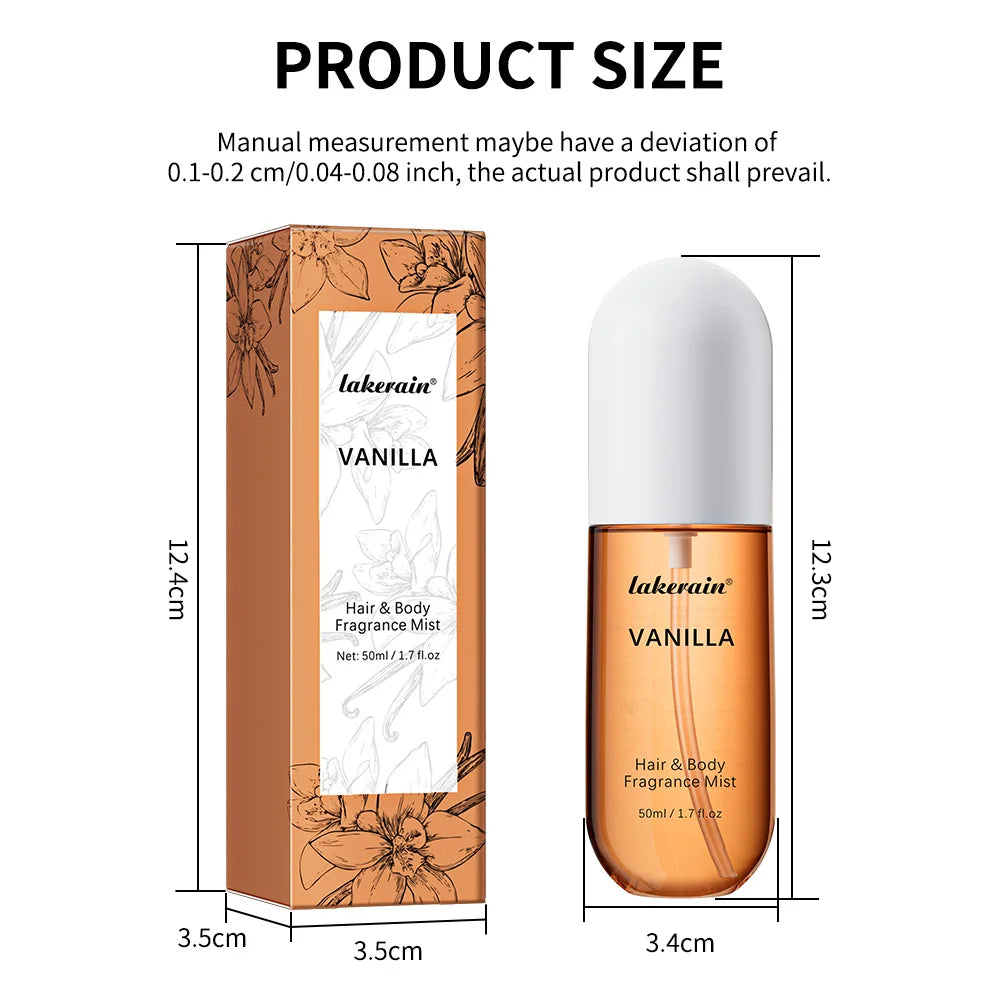 Vanilla & Rose Hair + Body Fragrance Mist – 50ml