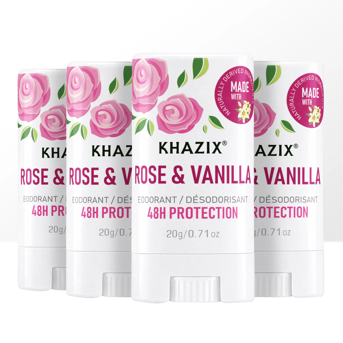 Rose & Vanilla Shea Butter Deodorant Stick 48H Freshness