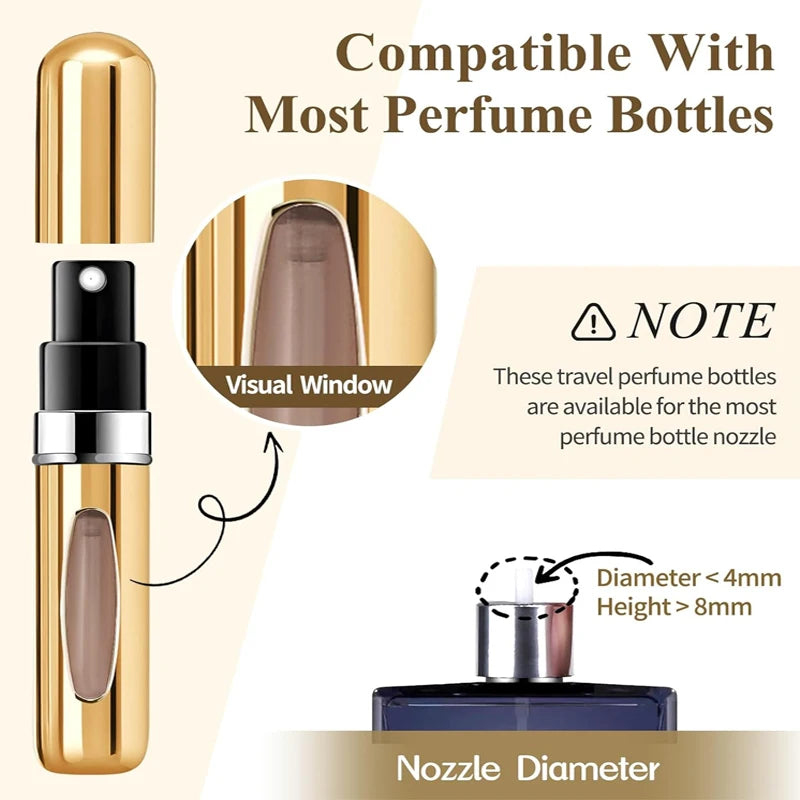 Portable Refillable Perfume Atomizer Spray Bottle