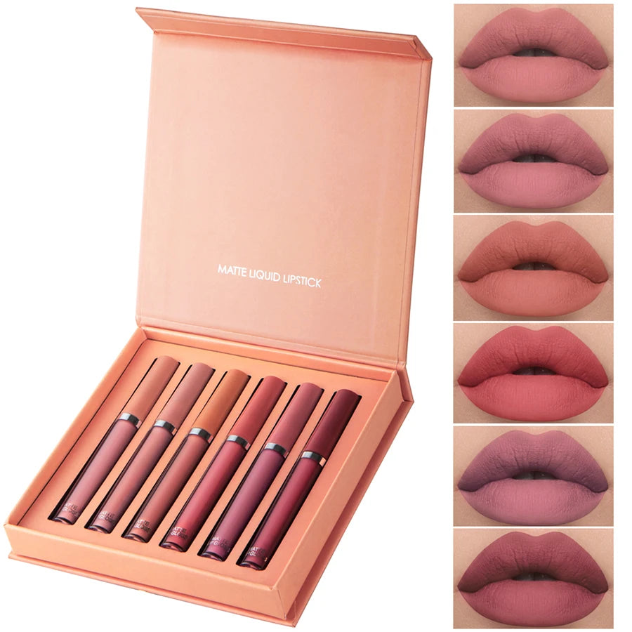 6-Piece Velvet Matte Lip Gloss Collection