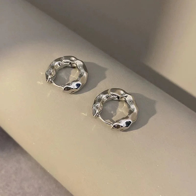 Chunky Stainless Steel Hoop Earrings – Classic Minimalist Style