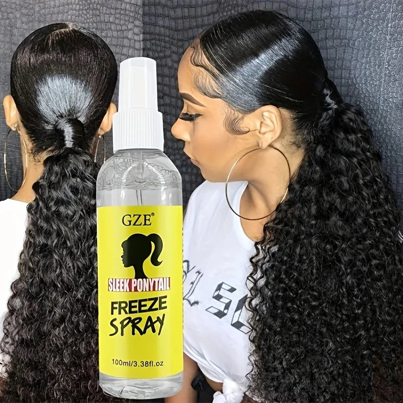 Sleek Ponytail Freeze Spray Strong Hold, Frizz Control & Shine
