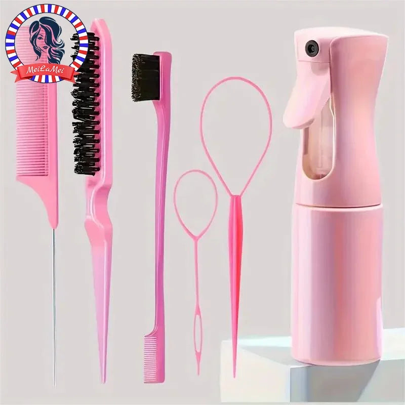 Complete 6-Piece Hair Styling, Braiding & Detangling Tool Set