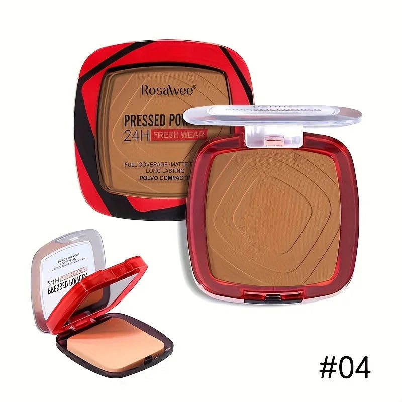 Matte Full Coverage Pressed Powder Foundation with Puff