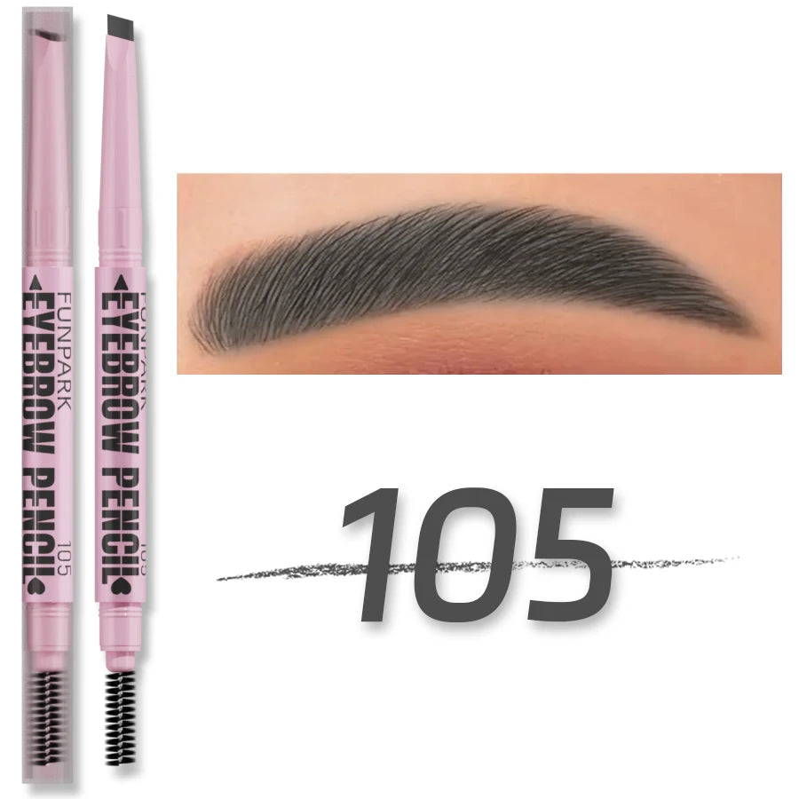 2-in-1 Waterproof Eyebrow Pencil with Spoolie – 5 Shades