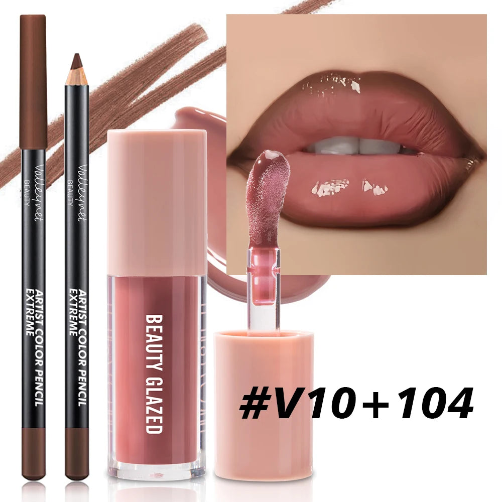 Velvet Lip Liner & Gloss Trio Set