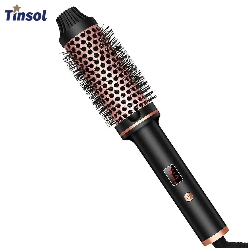 3-in-1 Ionic Heated Styling Brush for Smoothing, Curling & Volume