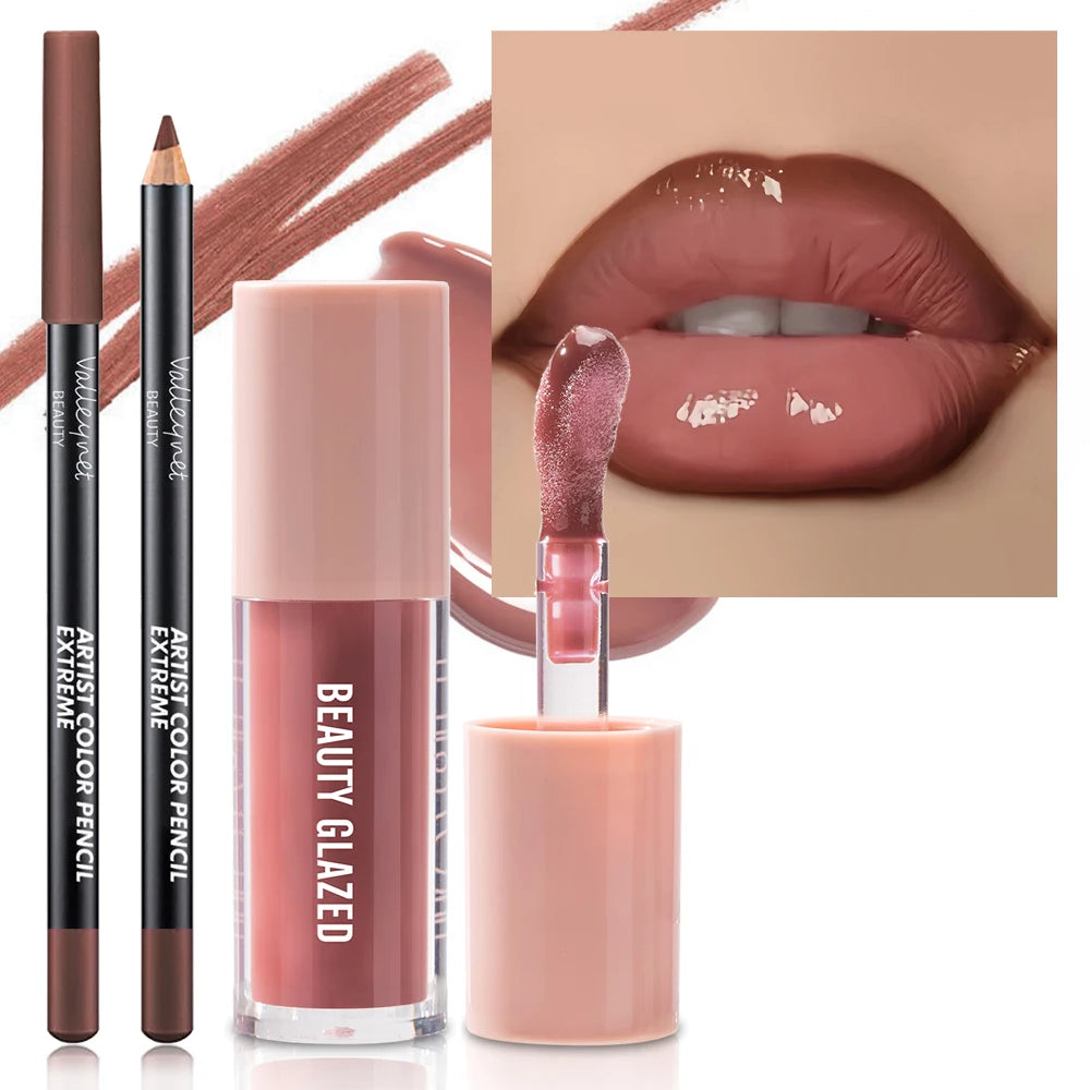 Velvet Lip Liner & Gloss Trio Set
