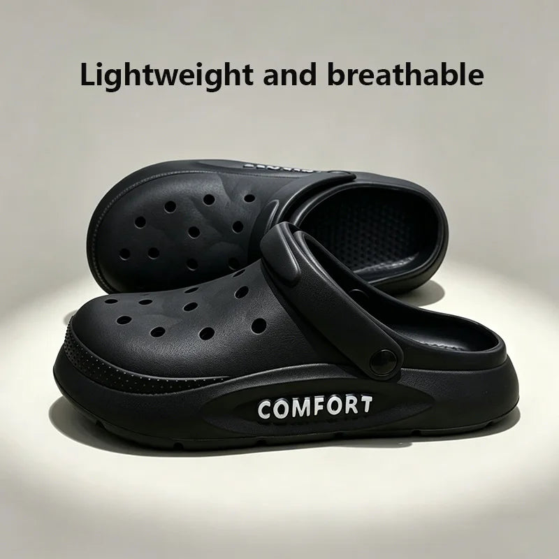 Unisex Lightweight Clog Sandals Adjustable Strap Comfort Shoes