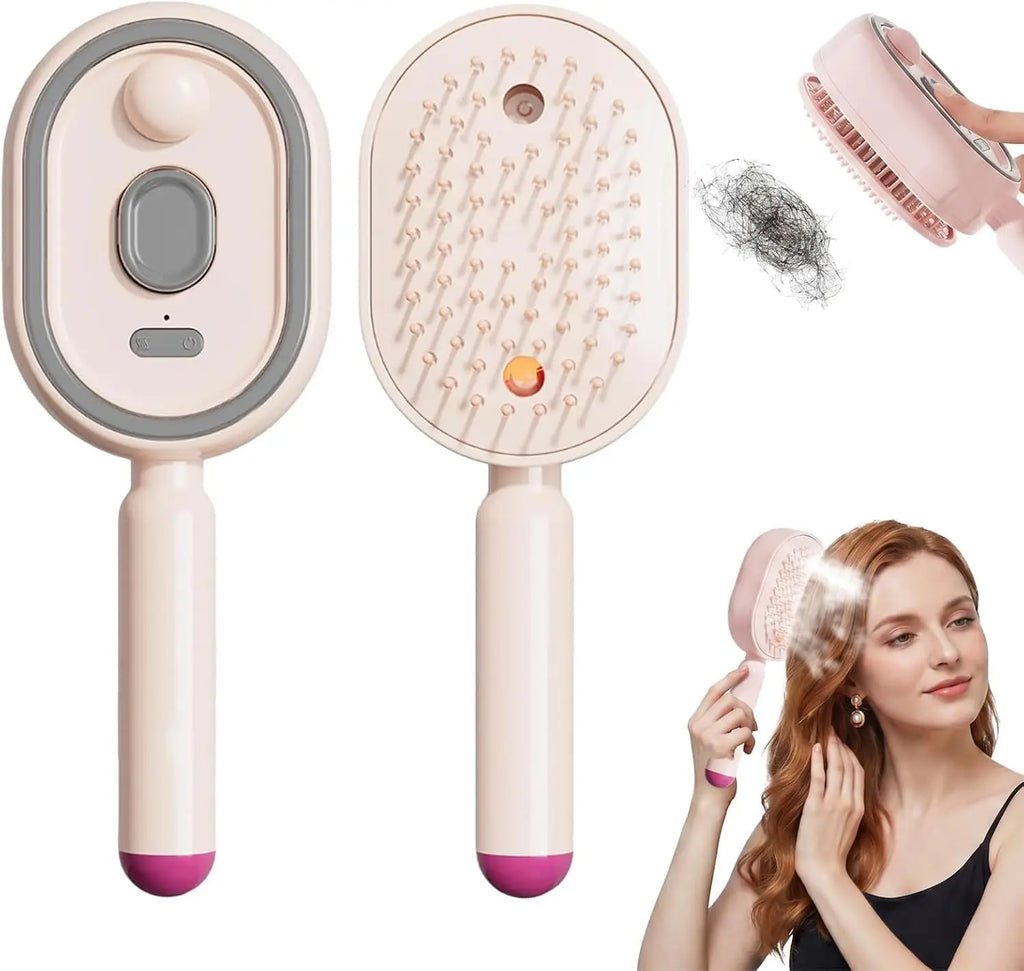 3-in-1 Electric Hair Mist Brush & Scalp Massager