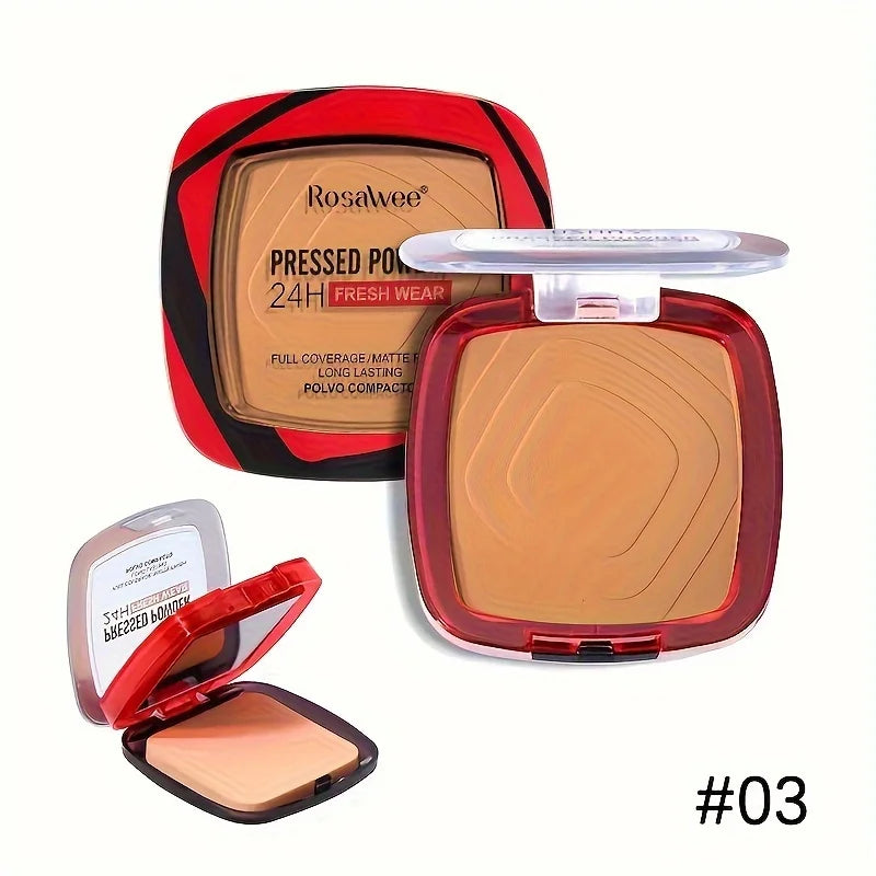 Matte Full Coverage Pressed Powder Foundation with Puff