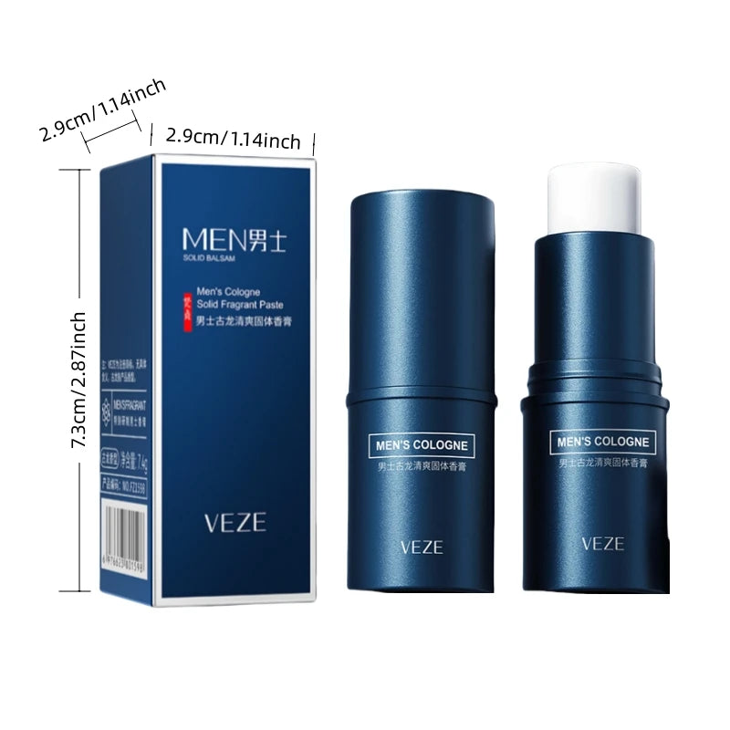 Men’s Refreshing Solid Cologne Stick Portable Fresh Fragrance