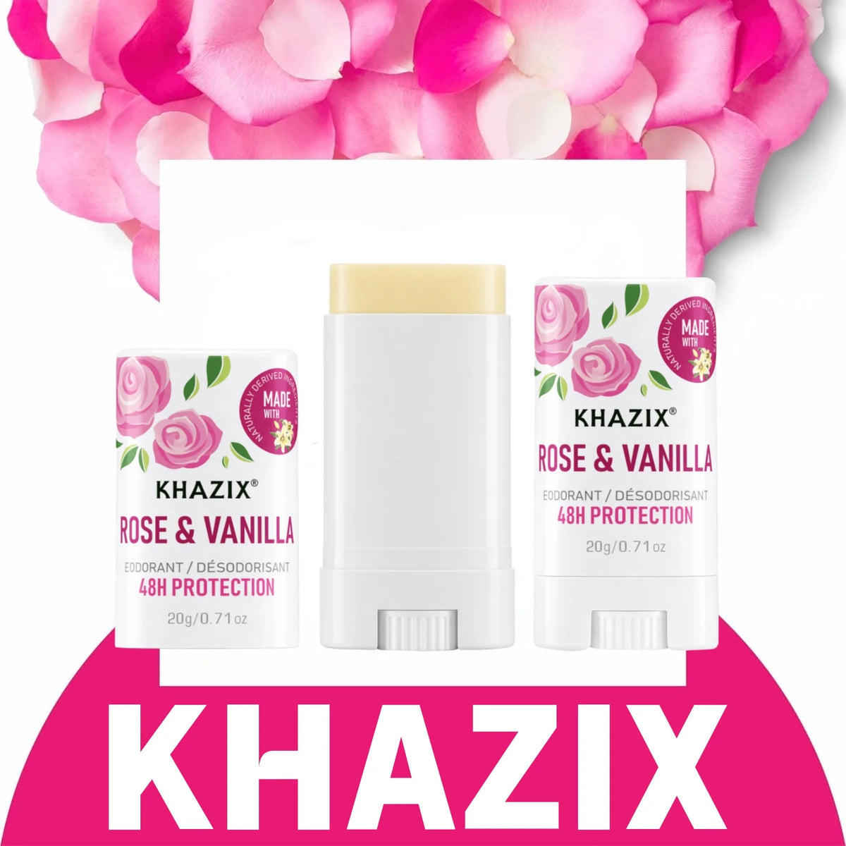 Rose & Vanilla Shea Butter Deodorant Stick 48H Freshness