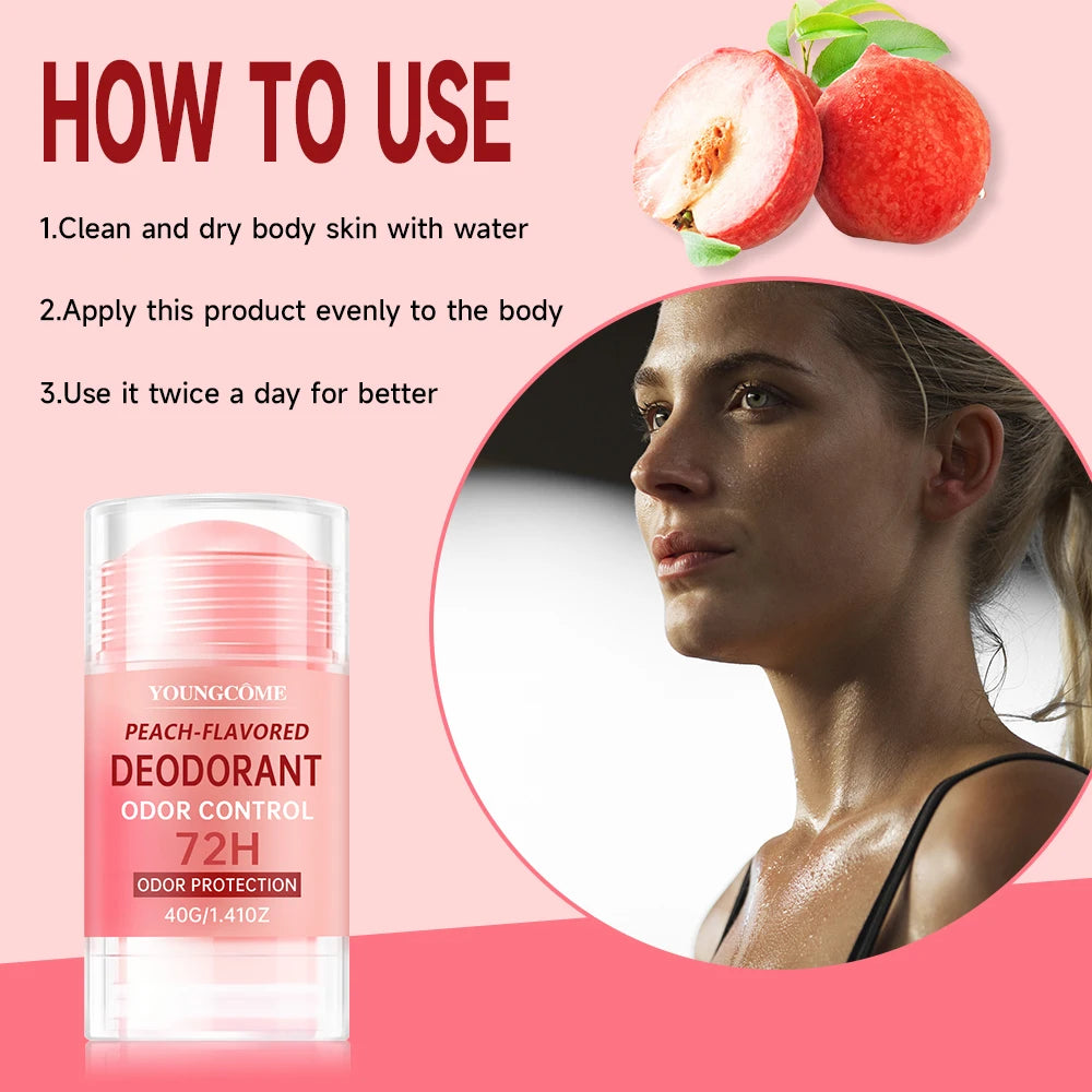 Peach Fresh 72H Deodorant Stick – Long-Lasting Odor Control