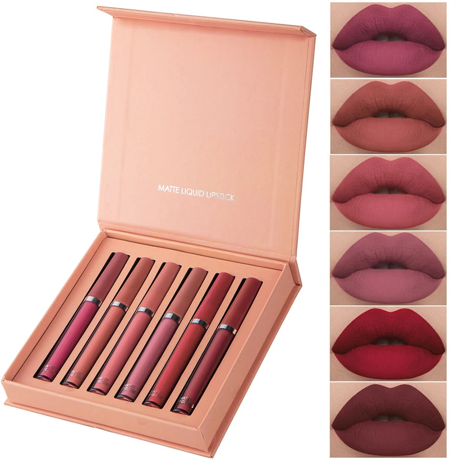 6-Piece Velvet Matte Lip Gloss Collection