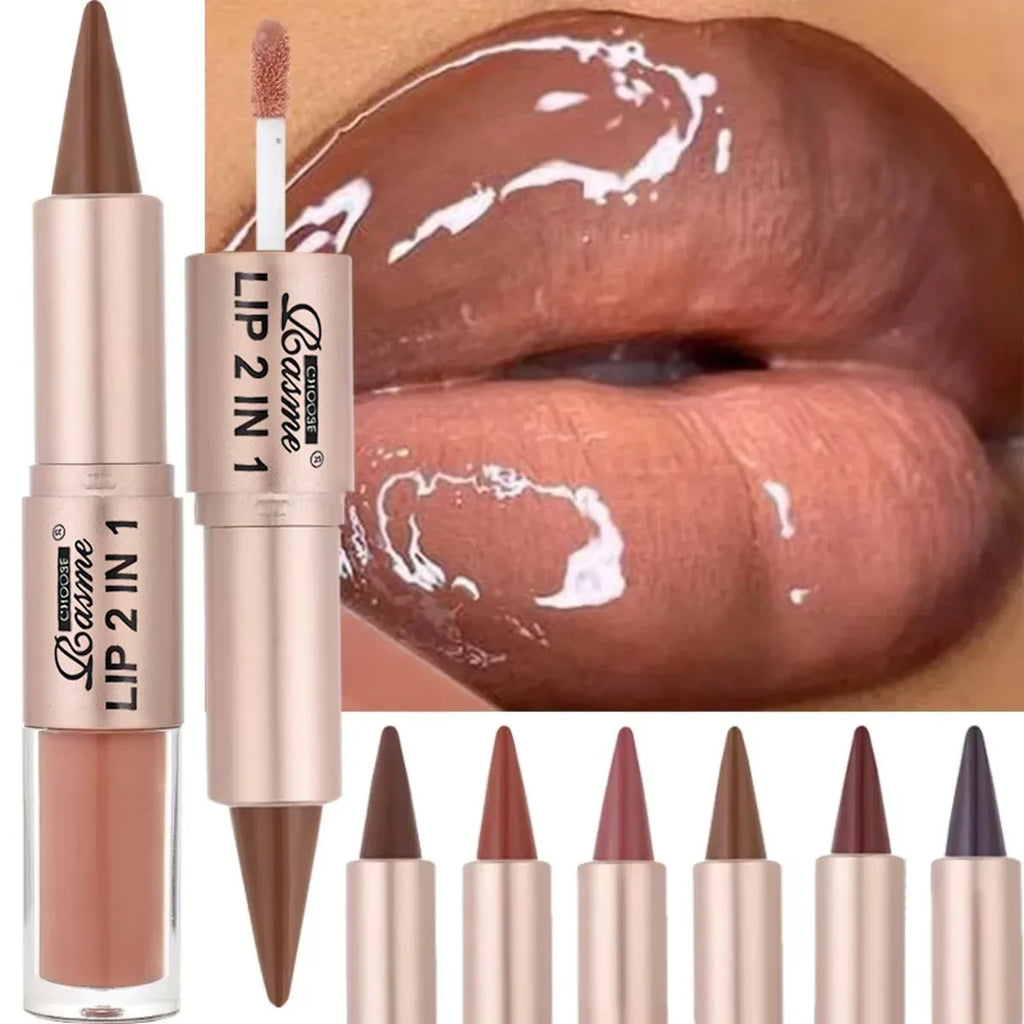 2-in-1 Matte Lip Liner & Gloss Duo