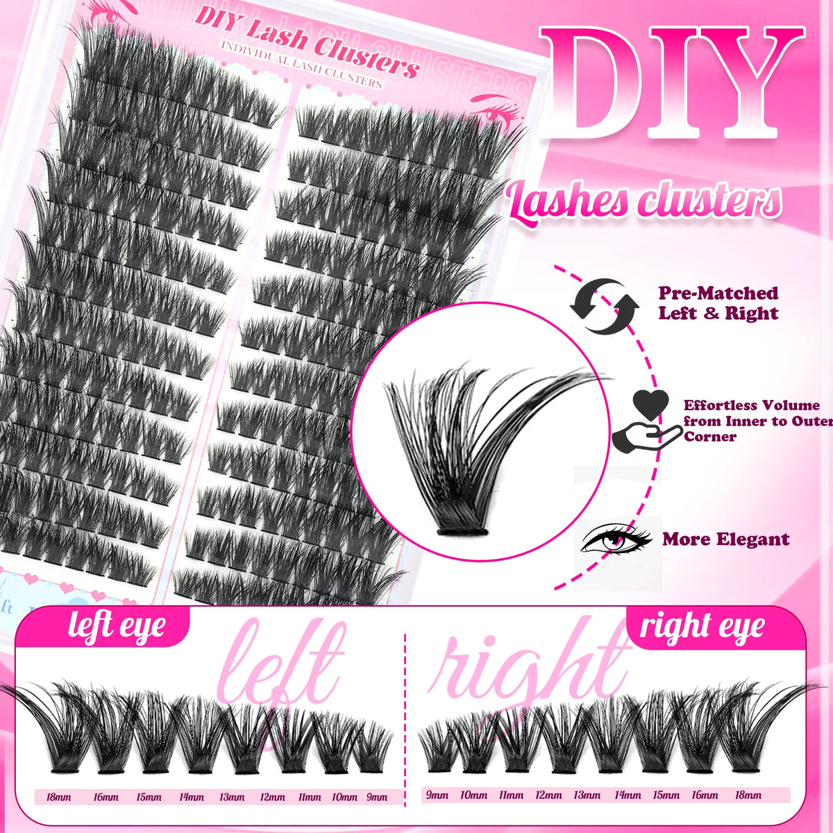 DIY Wispy Individual Cluster Lashes – Soft & Lightweight