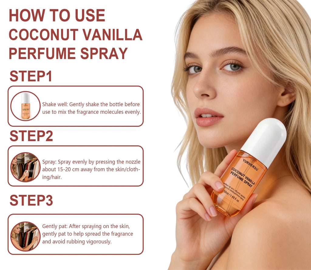 Vanilla Coconut Perfume Spray – Warm Gourmand Fragrance