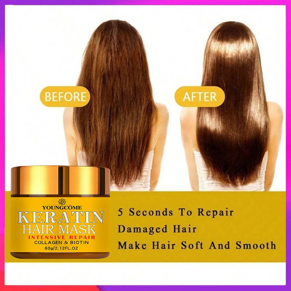 Keratin & Biotin Nourishing Hair Mask – Deep Conditioning Treatment