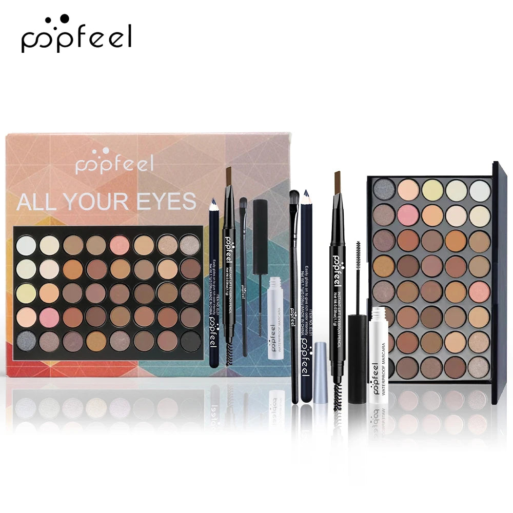 Complete Eye Makeup Set Eyeshadow, Mascara, Eyeliner & Brow Kit