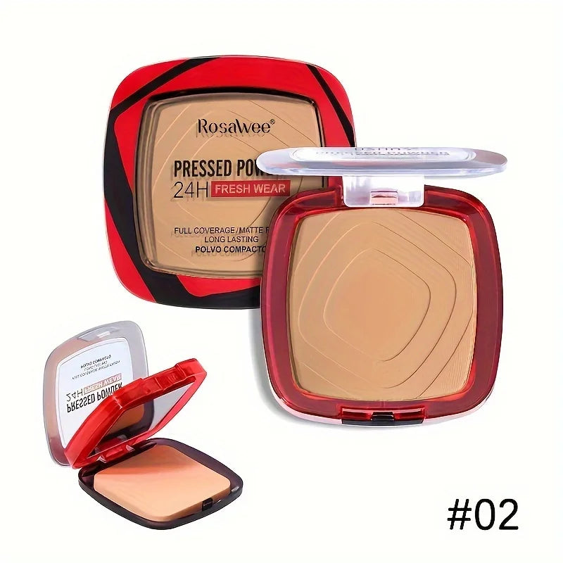 Matte Full Coverage Pressed Powder Foundation with Puff
