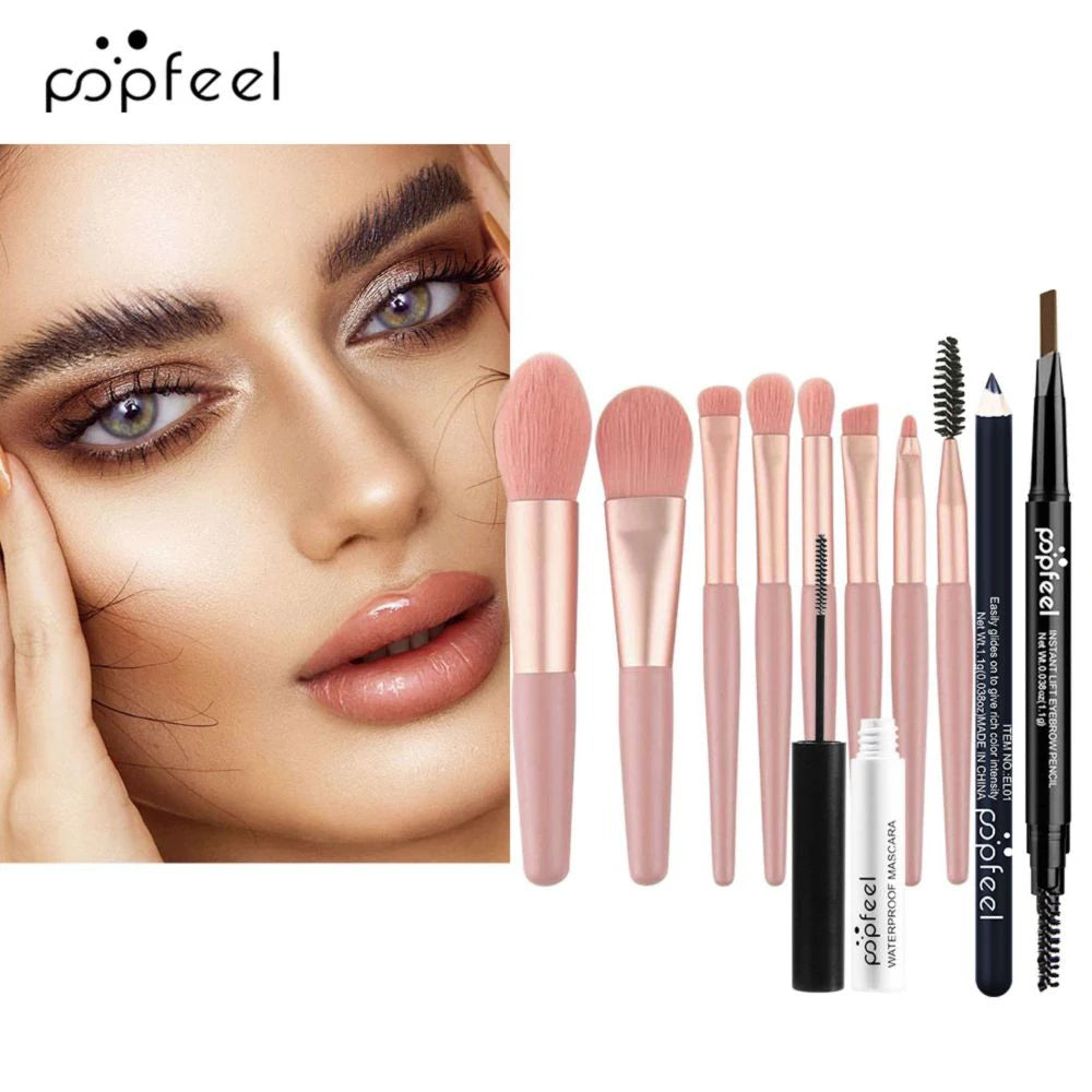 Lumière 40-Color Complete Eye Makeup Set Eyeshadow, Eyeliner, Mascara & Brow Kit