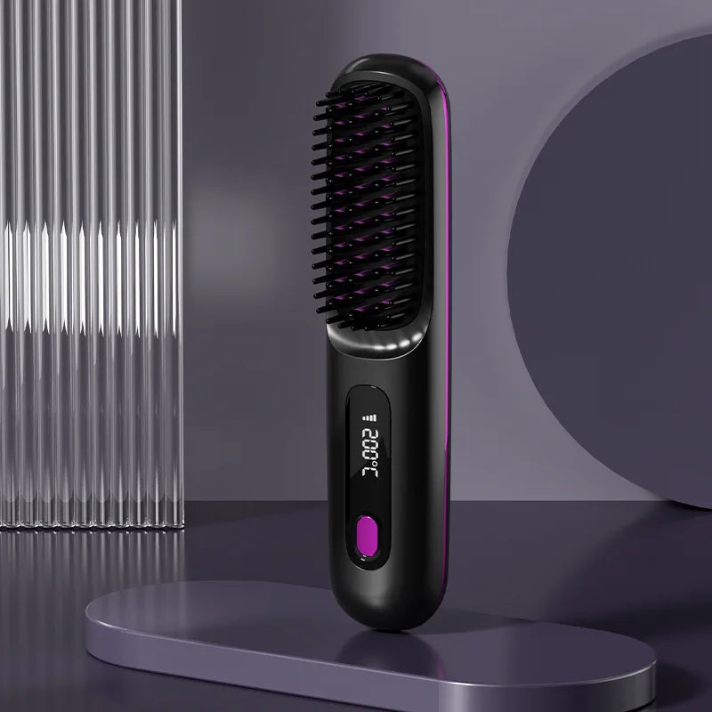 Cordless Heated Hair Straightening Brush