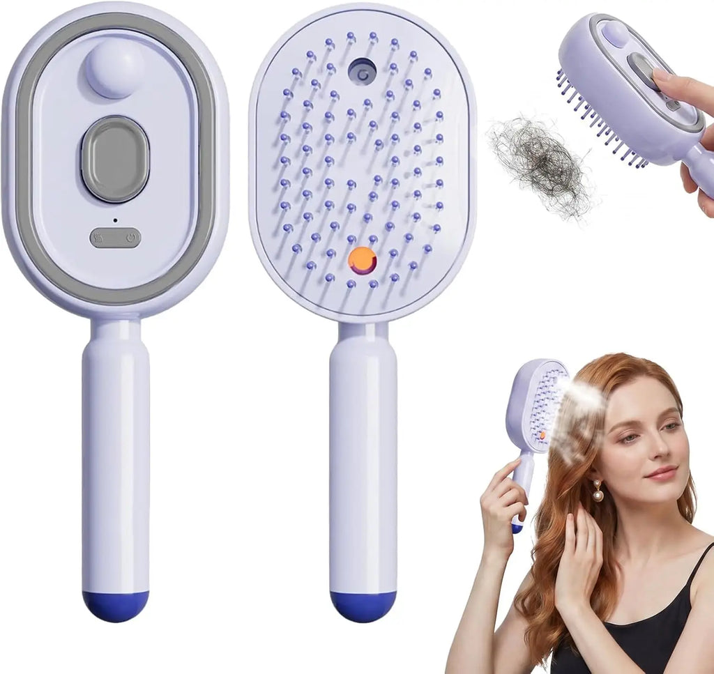 3-in-1 Electric Hair Mist Brush & Scalp Massager
