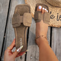 Women’s Bow Tie Flat Slide Sandals – Casual Beach Slippers