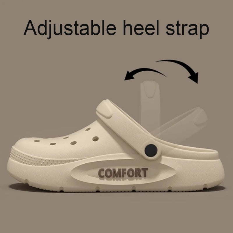 Unisex Lightweight Clog Sandals Adjustable Strap Comfort Shoes