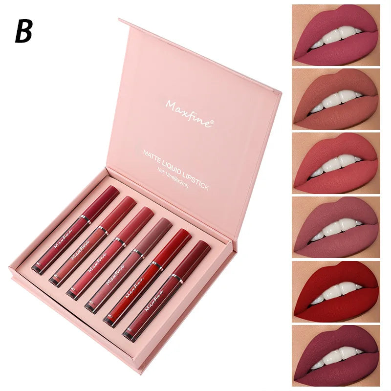 6-Piece Velvet Matte Lip Gloss Collection