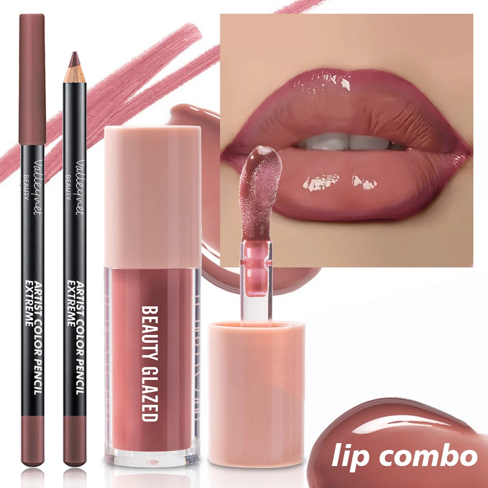 Velvet Lip Liner & Gloss Trio Set