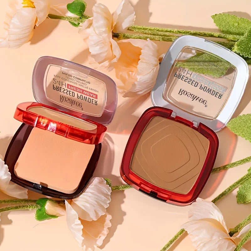 Matte Full Coverage Pressed Powder Foundation with Puff