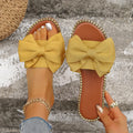 Women’s Bow Slide Sandals Chic Flat Summer Slippers