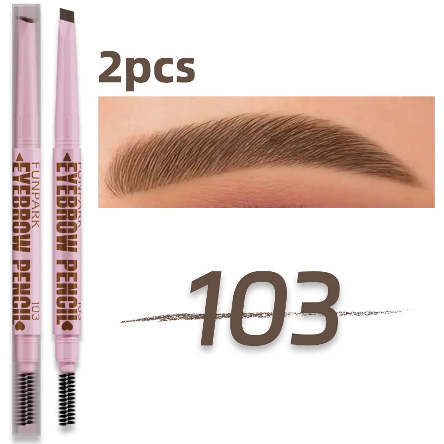 2-in-1 Waterproof Eyebrow Pencil with Spoolie – 5 Shades