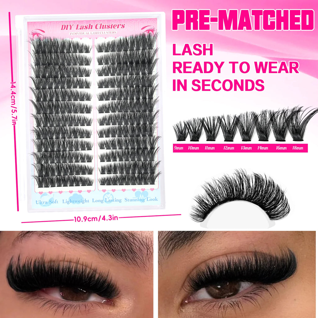 DIY Wispy Individual Cluster Lashes – Soft & Lightweight