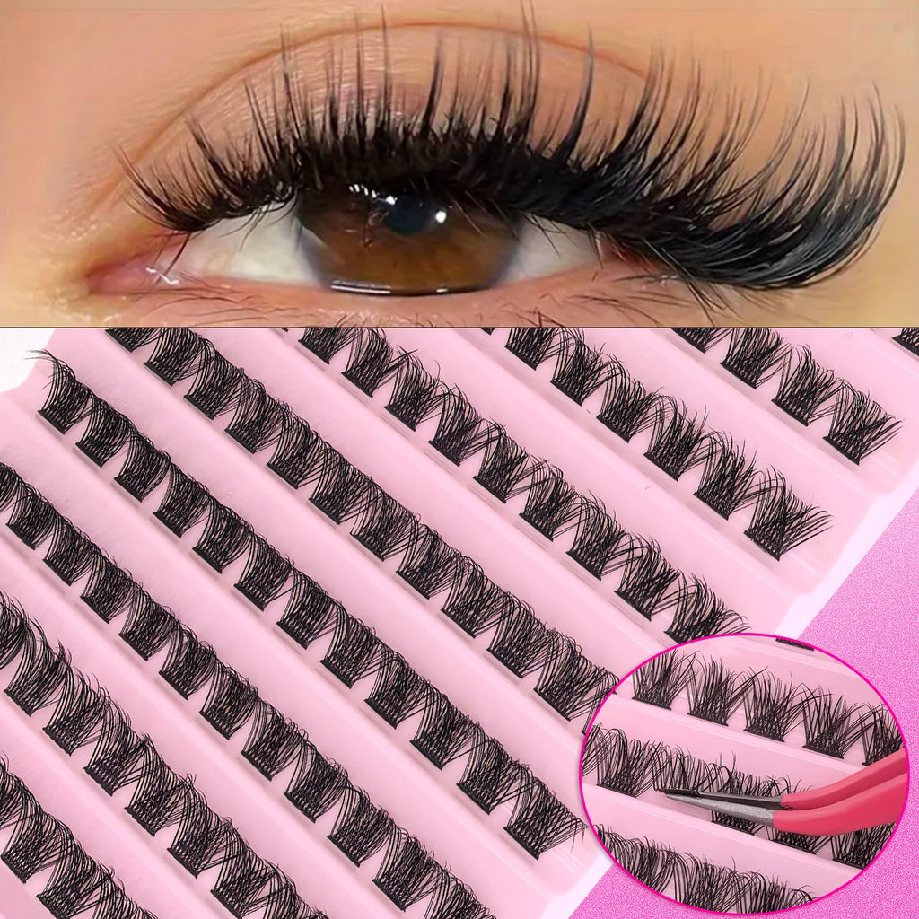 DIY Individual Cluster Lash Extension Kit – Wispy Mixed-Length Lashes