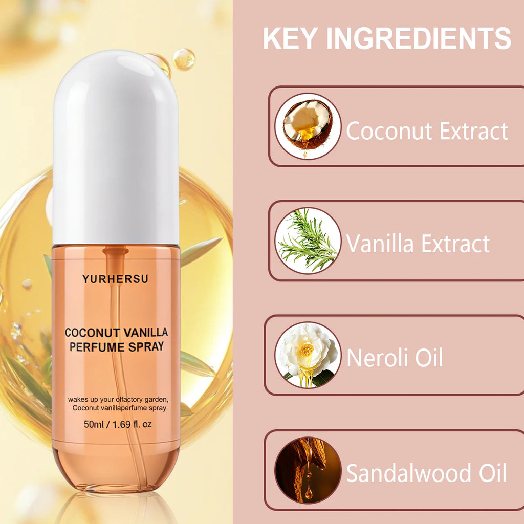 Vanilla Coconut Perfume Spray – Warm Gourmand Fragrance