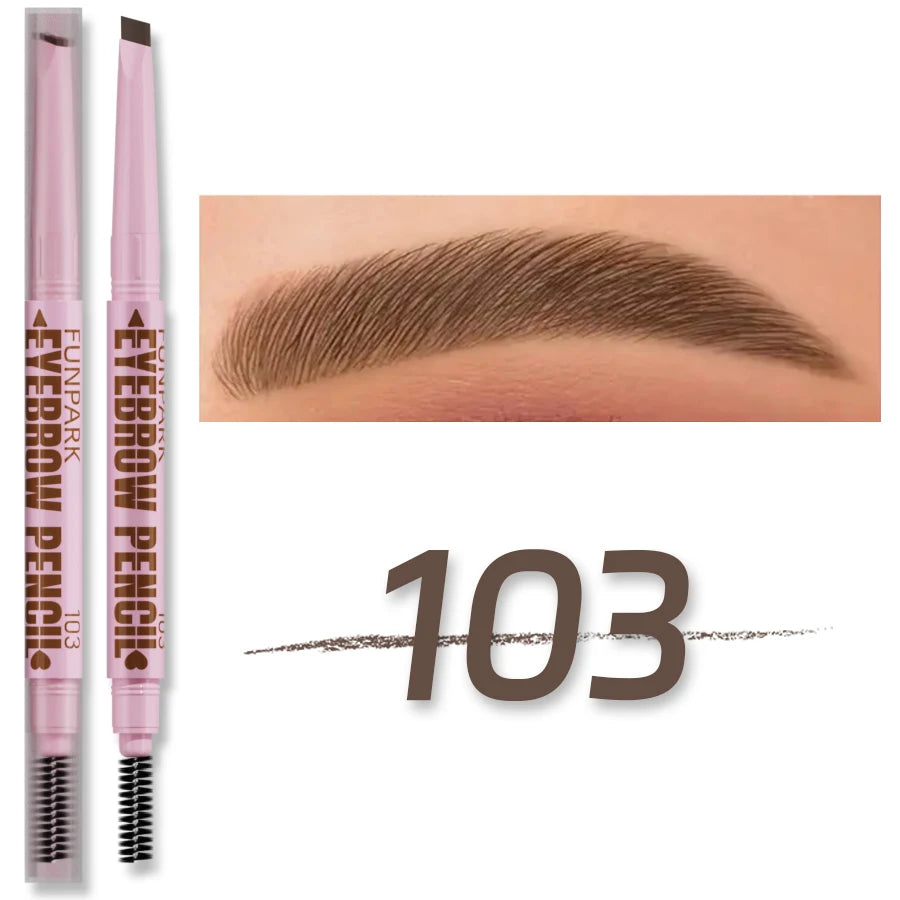 2-in-1 Waterproof Eyebrow Pencil with Spoolie – 5 Shades