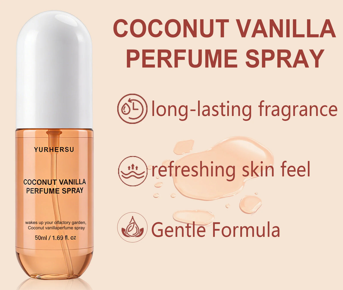 Vanilla Coconut Perfume Spray – Warm Gourmand Fragrance