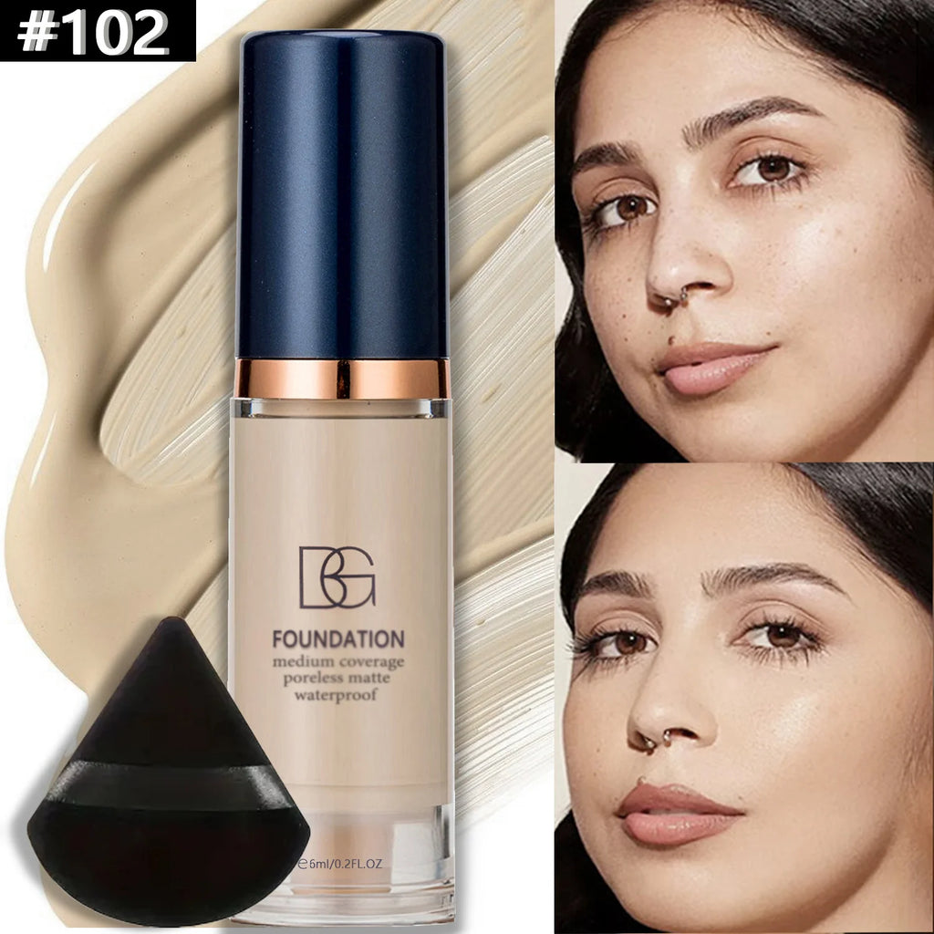 Full Coverage Liquid Foundation + Makeup Puff