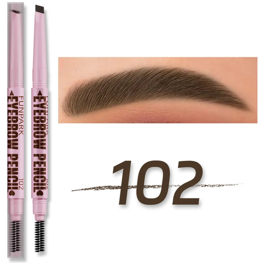 2-in-1 Waterproof Eyebrow Pencil with Spoolie – 5 Shades