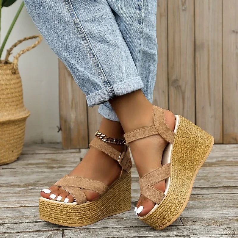 Women’s Platform Wedge Sandals Peep Toe Casual Heels