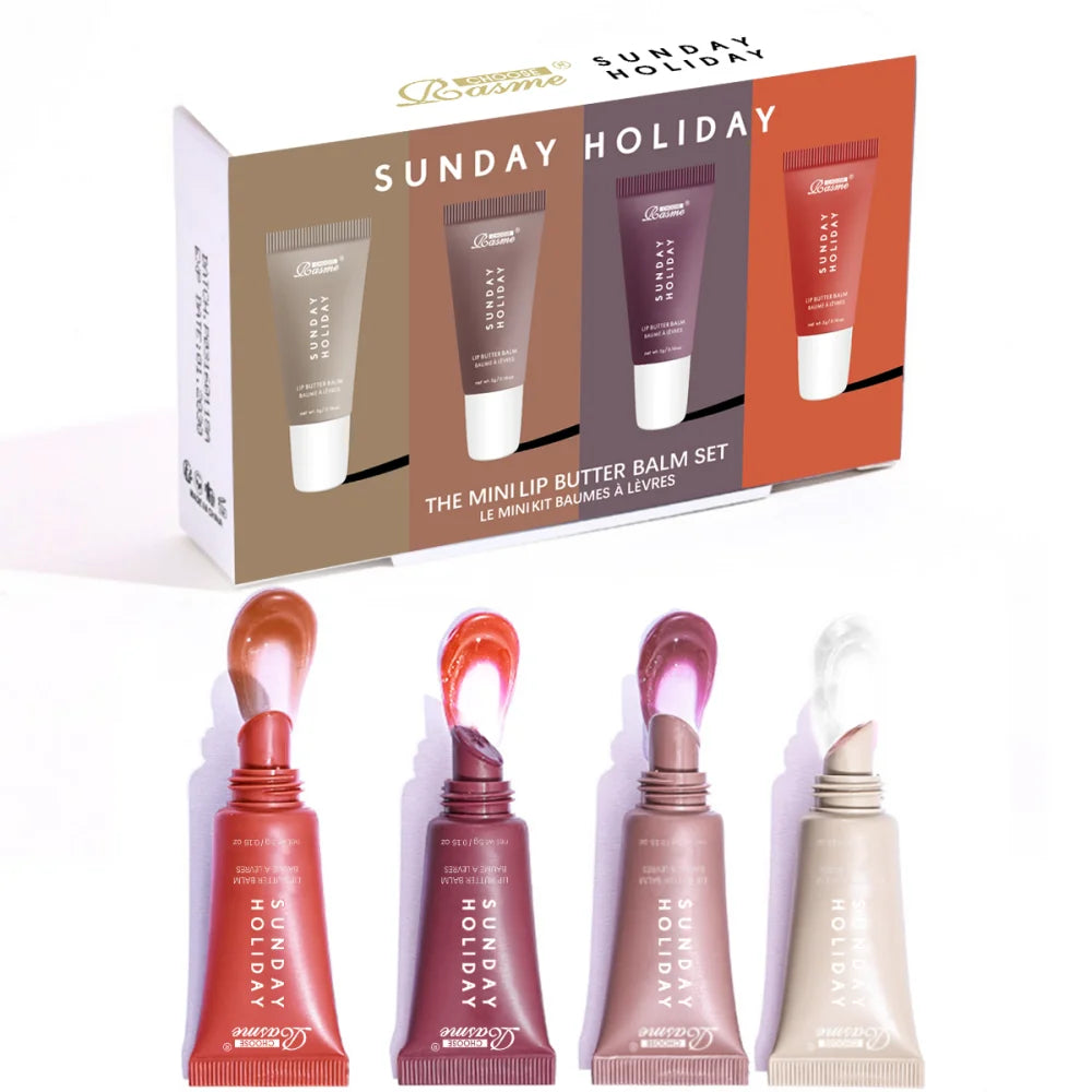 4-Piece Hydrating Tinted Lip Butter Balm Set