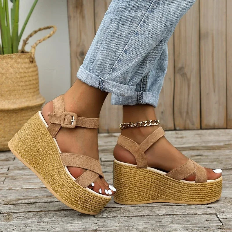 Women’s Platform Wedge Sandals Peep Toe Casual Heels