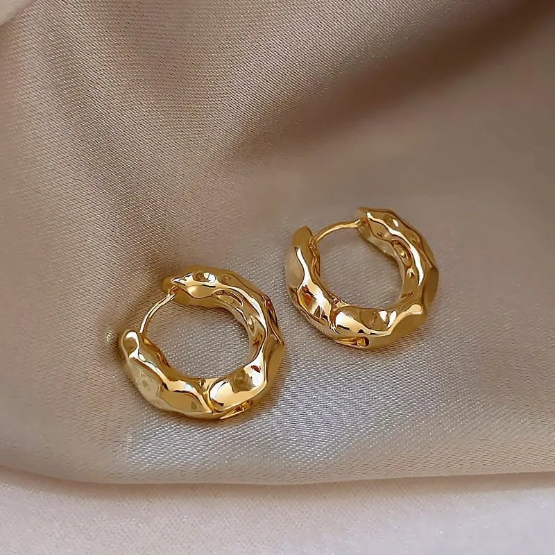 Chunky Stainless Steel Hoop Earrings – Classic Minimalist Style