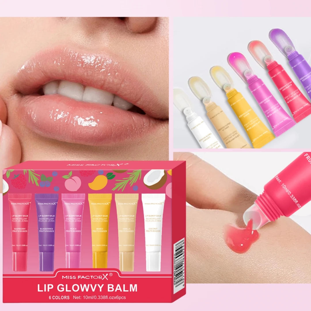 Fruit Glow Hydrating Lip Oil Set – 6 Pieces