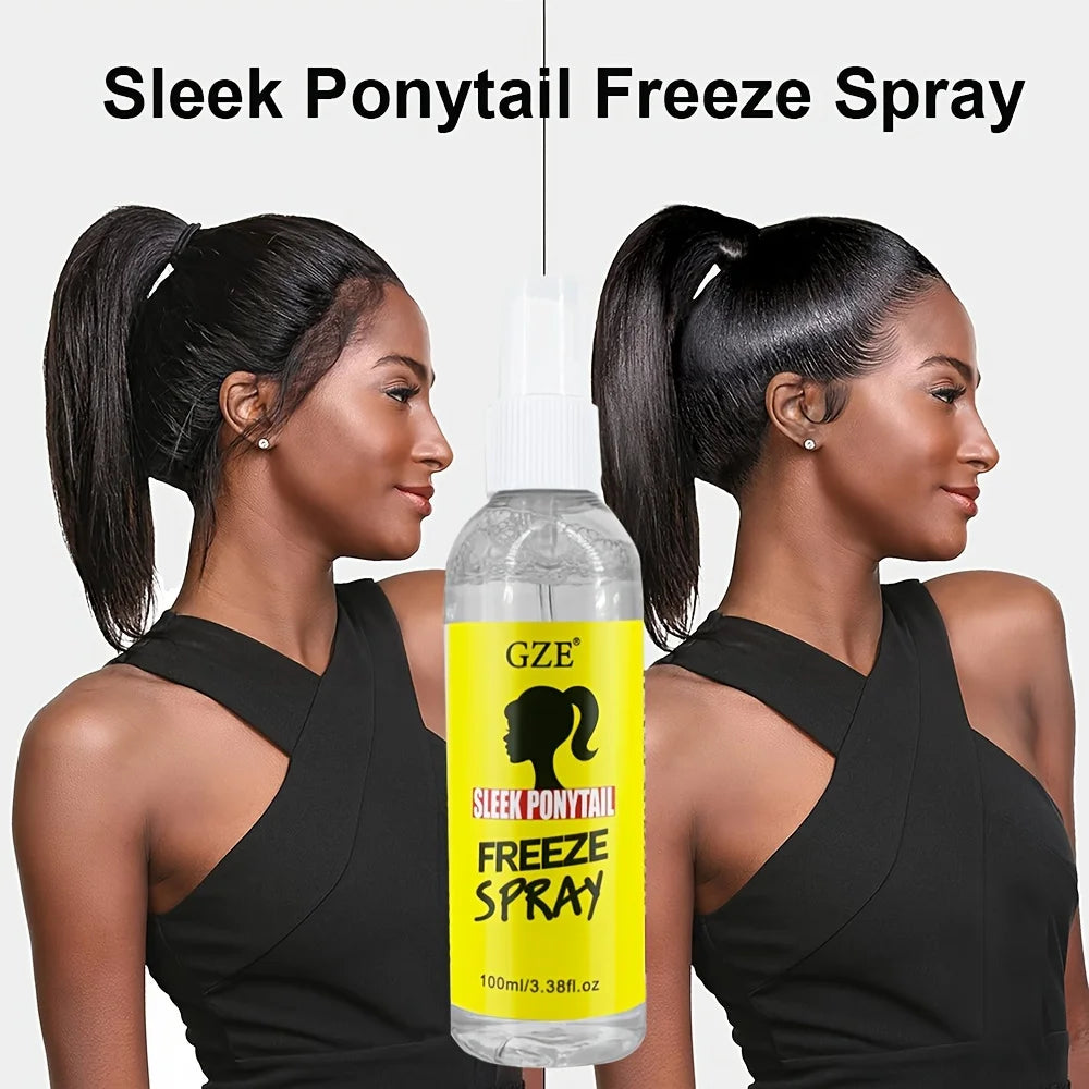 Sleek Ponytail Freeze Spray Strong Hold, Frizz Control & Shine