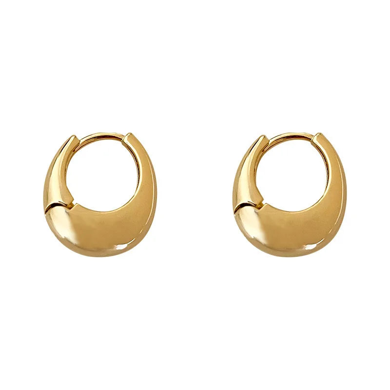 Chunky Stainless Steel Hoop Earrings – Classic Minimalist Style
