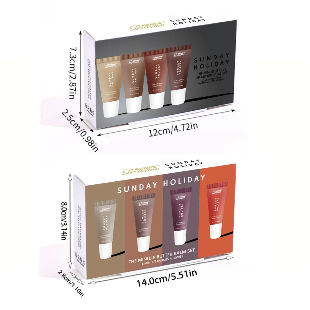 4-Piece Hydrating Tinted Lip Butter Balm Set